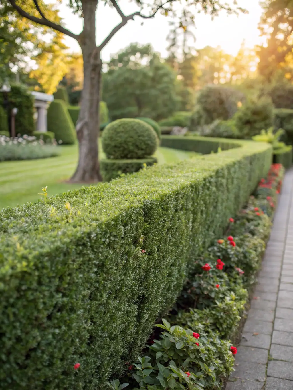 A neatly trimmed and shaped shrub, demonstrating Loera Greenscapes' attention to detail in their trimming and pruning services.